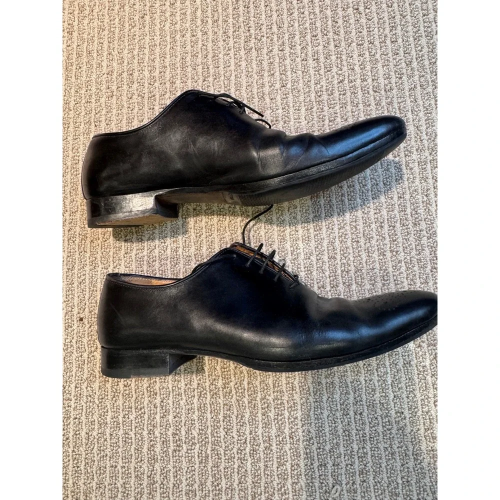 Rudy's Paris black Leather Cap Toe Oxford Dress Shoes Lace Up Formal Business‎